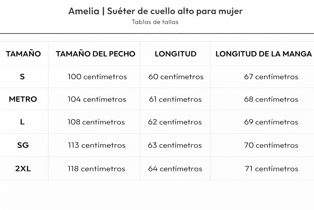 Amelia | Suéter de cuello alto para mujer Precio normal